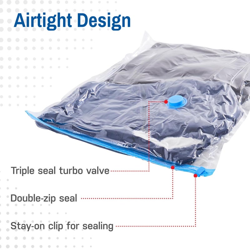 Spacesaver 20-Pack Variety Vacuum Storage Bags for Comforters, Blankets & Clothes â€“ Vacuum Sealed Compression Bags with Hand Pump â€“ Space Saver Storage Bags for Bedding,Travel & Organization (5S, 5M, 5L & 5XL) - Image 5